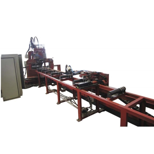 CNC Flat Steel  Punching & Cutting Line -plate width 120mm，hole φ40mm 